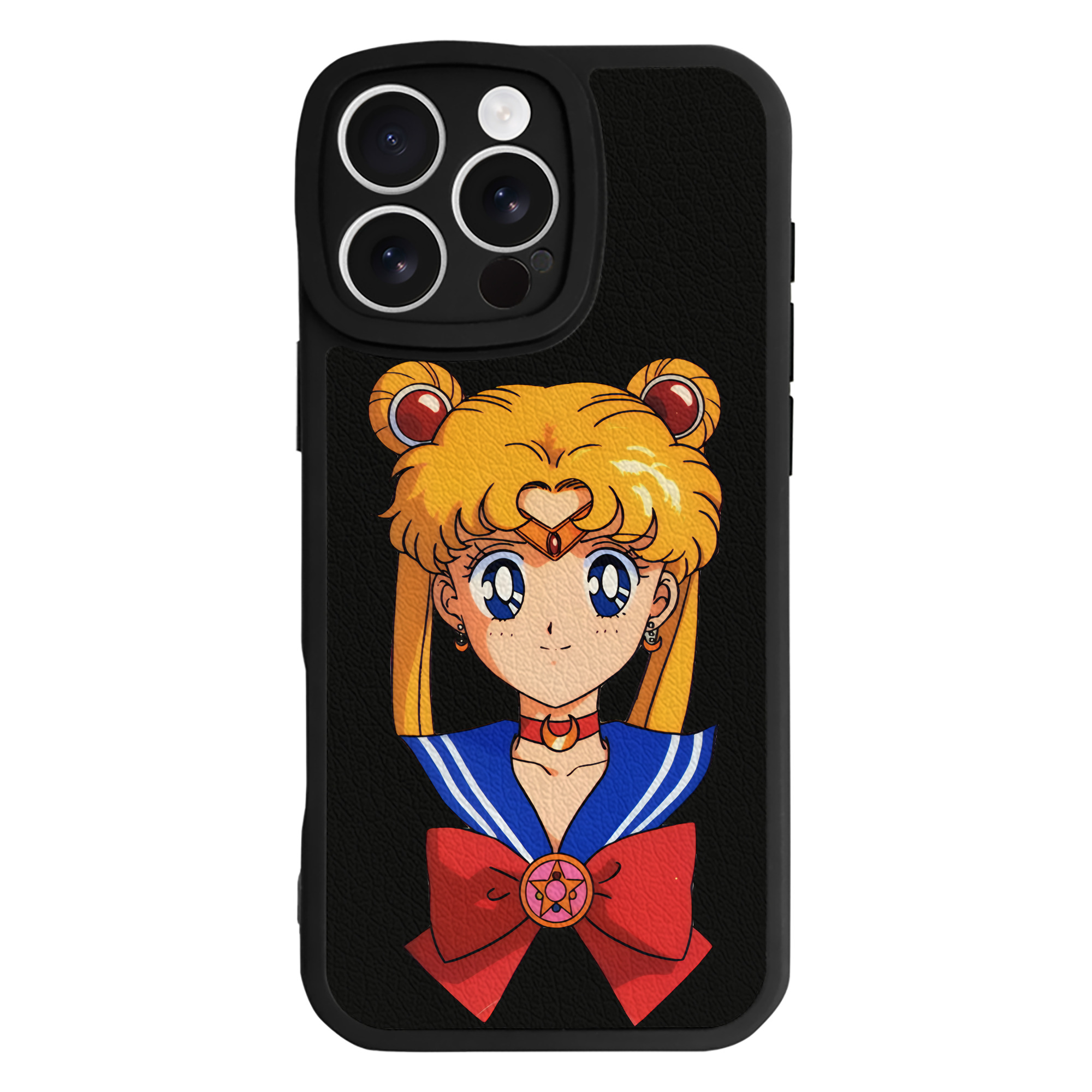 （画像用） 美少女戦士セーラームーン 月野 うさぎ つきの うさぎ Sailor Moon Tsukino Usagi 【iPhone 16シリーズ対応】シリコンスマホケース（レザー調） 材質：シリコン